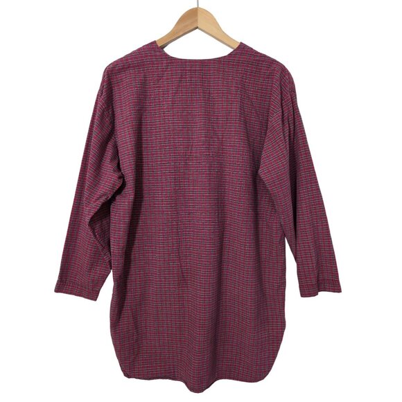 Disney Winnie The Pooh Eeyore Nightshirt Pajamas Womens M‎ Red Plaid Winter - Picture 2 of 6